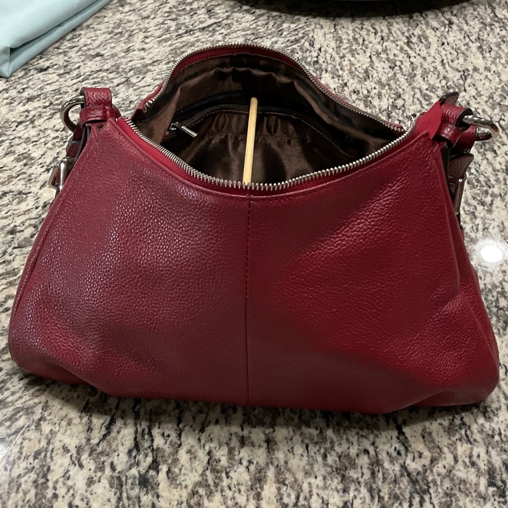 Elegant Red Leather Handbag